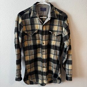 Vintage 1960s Pendleton Flannel wool Fireside Shirt Size 16